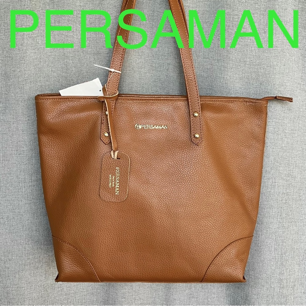 PERSAMAN New York Leather tote